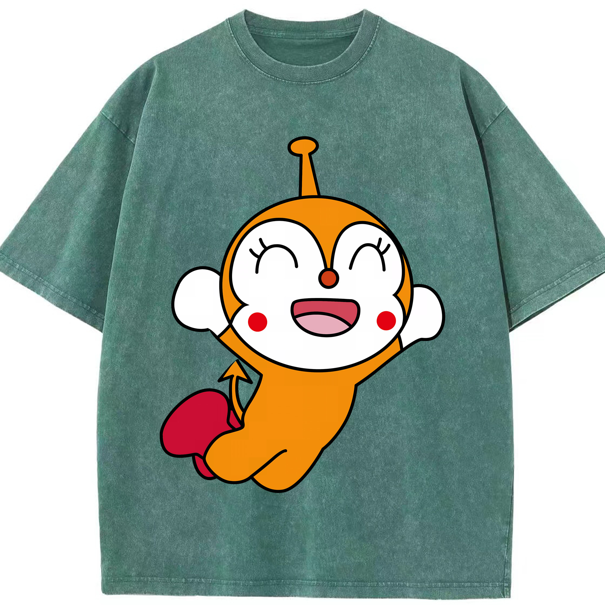 （画像用） アンパンマン Anpanman 綿100% ヴィンテージ風 半袖Tシャツ（フロントプリント）